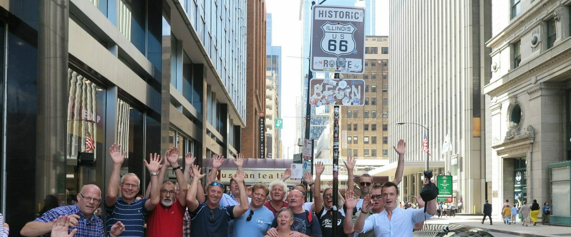 Historic Route 66 Begin Sign in Chicago