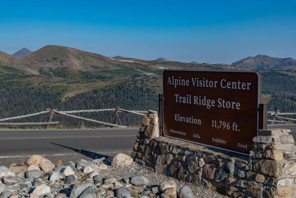 Trail Ridge Road sign